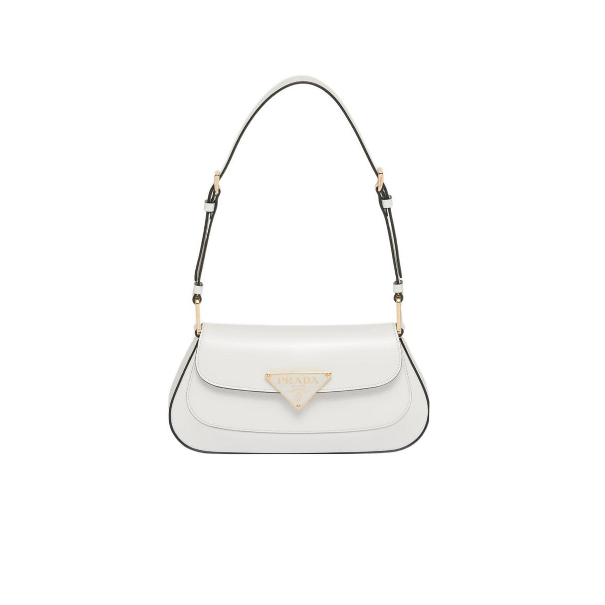 PRADA SHINY LEATHER HANDBAG SHOULDER BAG 1BD345 (24*11*4cm)